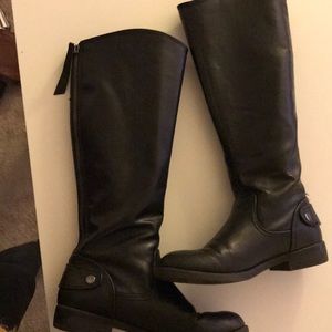 Black knee high boots